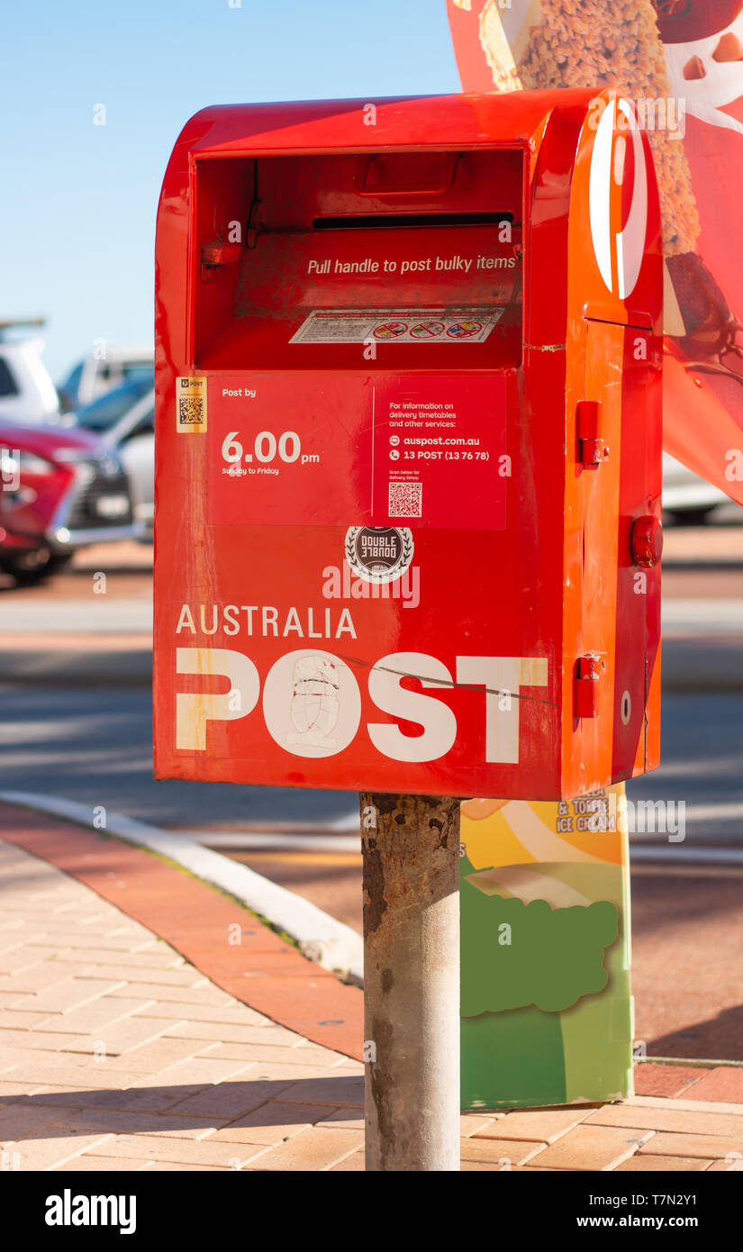 Australia Post Mailbox in a street in Perth, Australia Stock Photo - Alamy