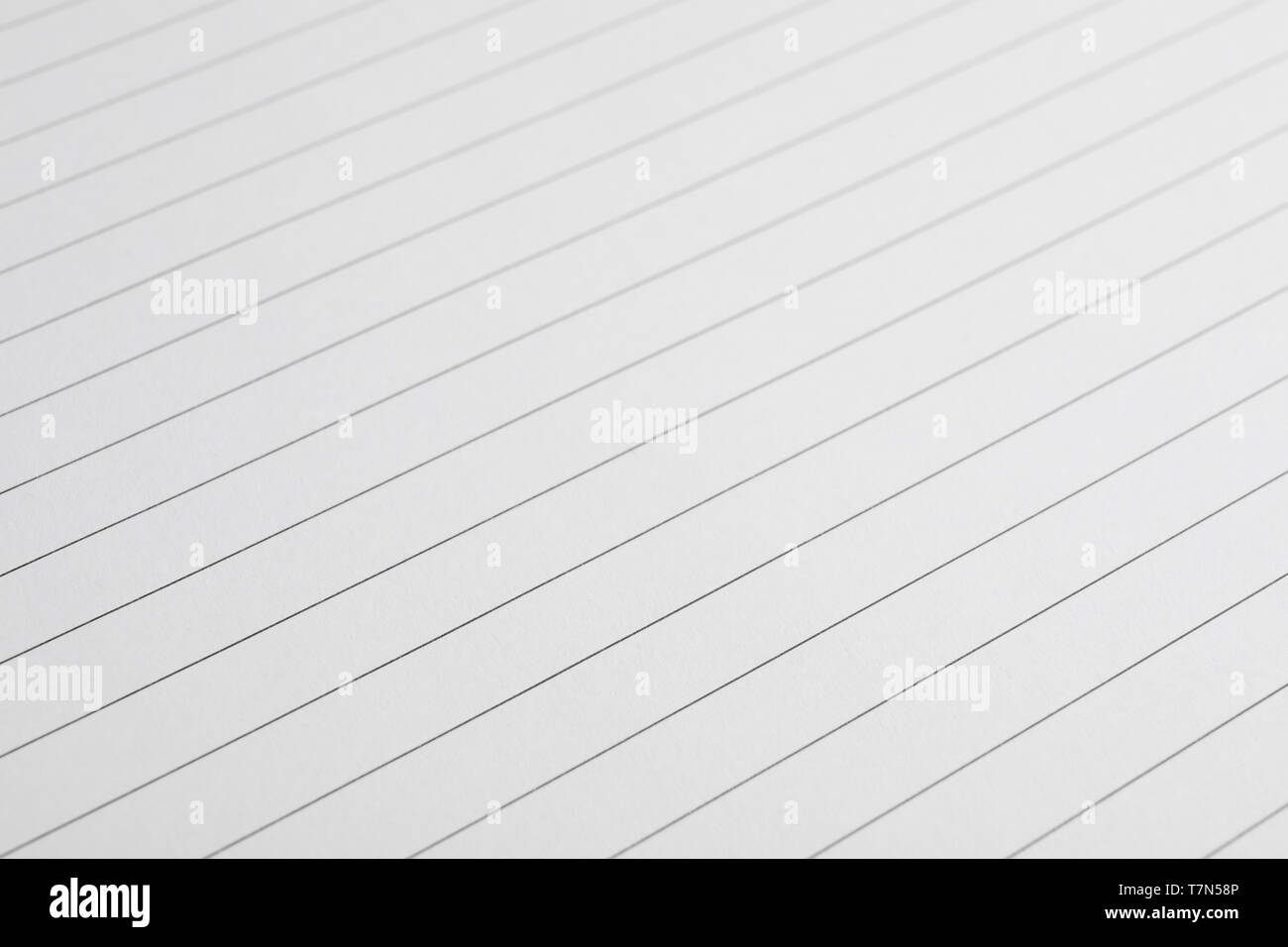 Sheet of notebook with horizontal texture as background, space for text Stock Photo