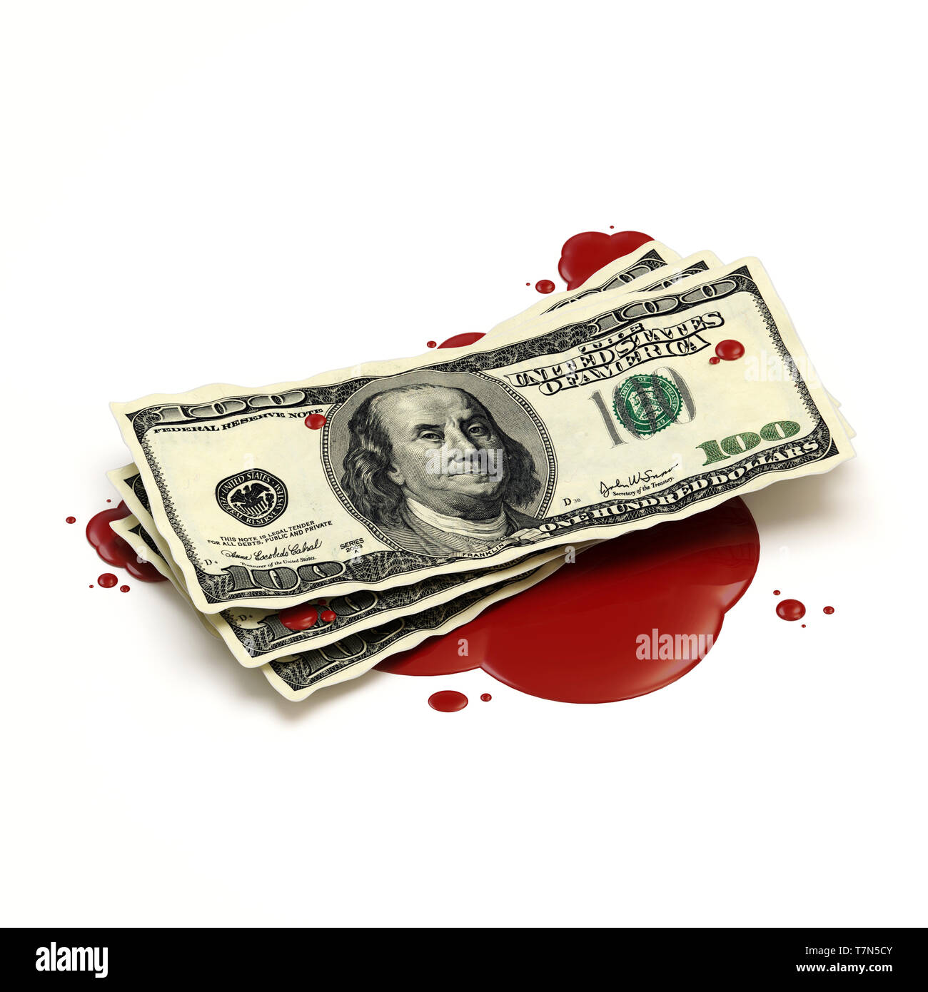 Blood Money Concept Stock Photo