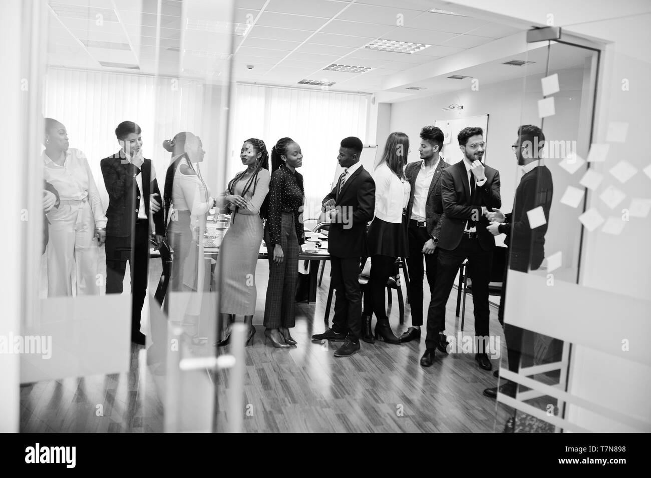 Large group people wear Black and White Stock Photos & Images - Alamy