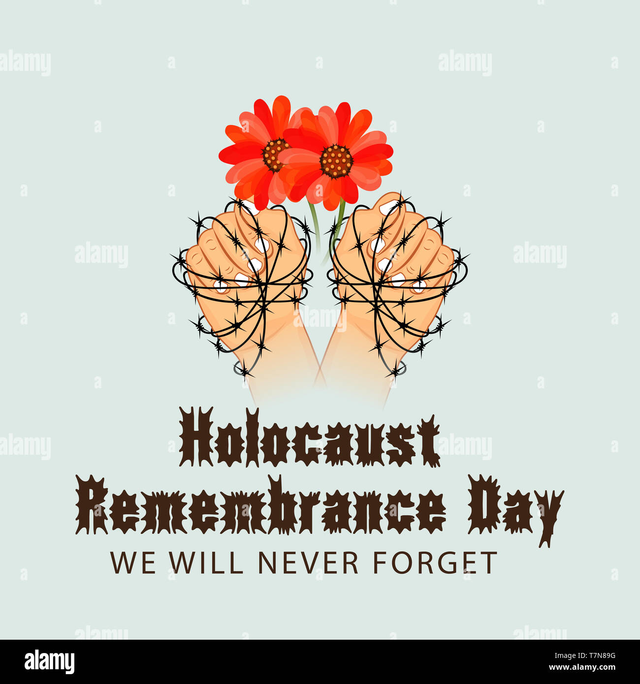 Vector illustration of a Background for We Will Never Forget. Holocaust ...