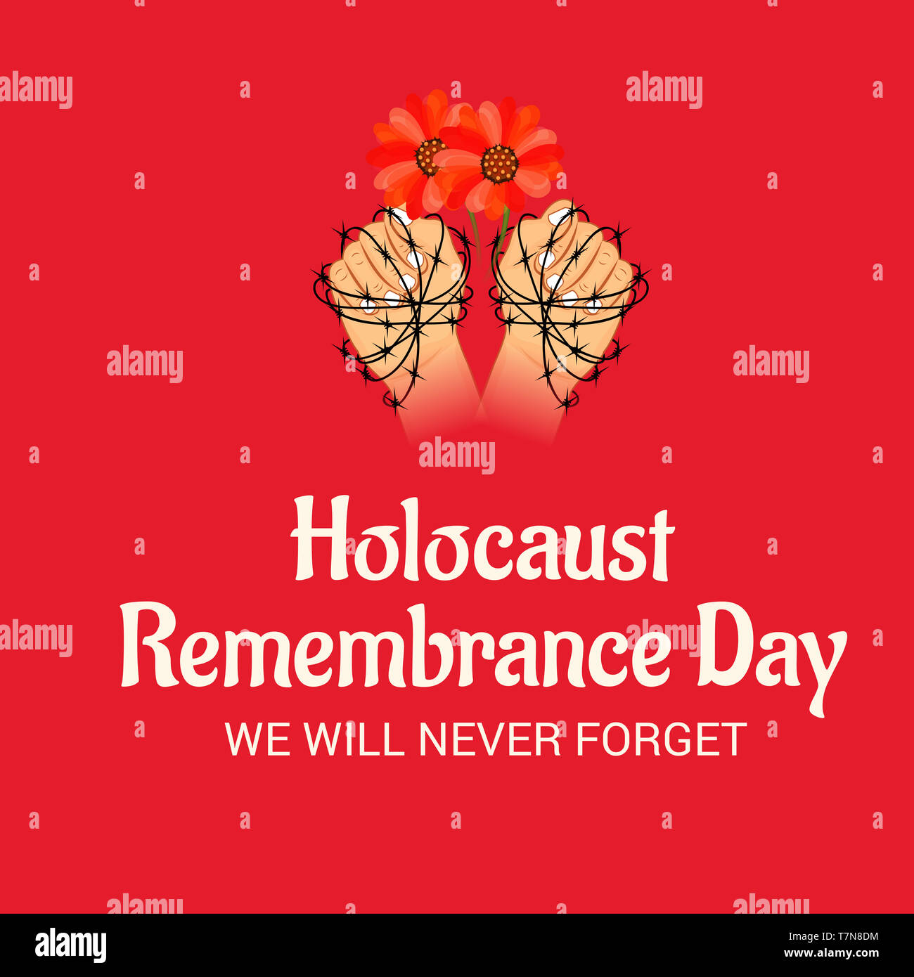 Vector illustration of a Background for We Will Never Forget. Holocaust ...