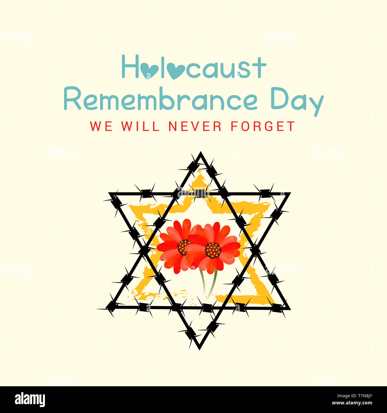 Vector illustration of a Background for We Will Never Forget. Holocaust ...