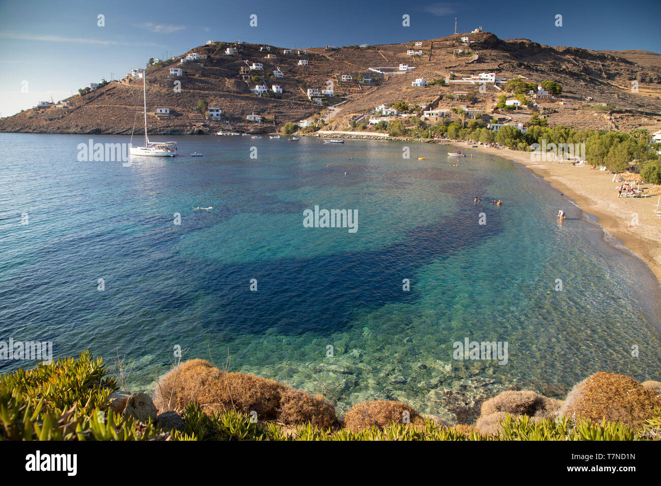 Greece, Cyclades islands, Kythnos, Agios Dimitrios Beach Stock Photo - Alamy
