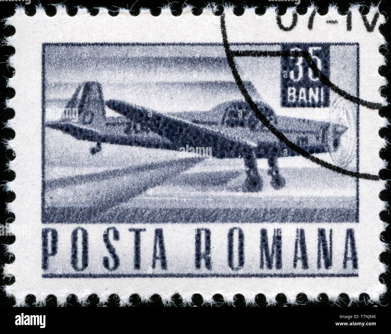 Postage stamp from Romania in the Postal and Transport series issued in 1968 Stock Photo