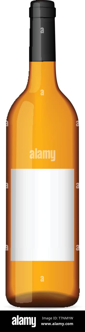 Wine bottle on a white background. Vector illustration Stock Vector ...