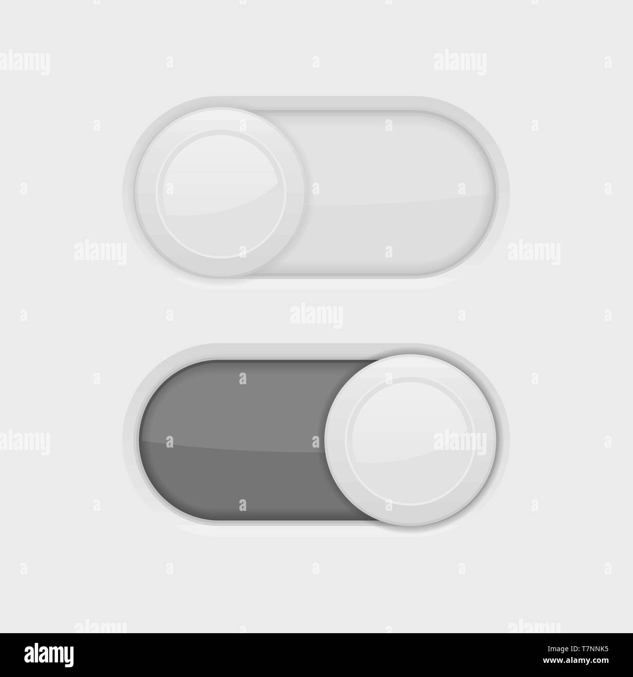 Toggle switch buttons Stock Vector