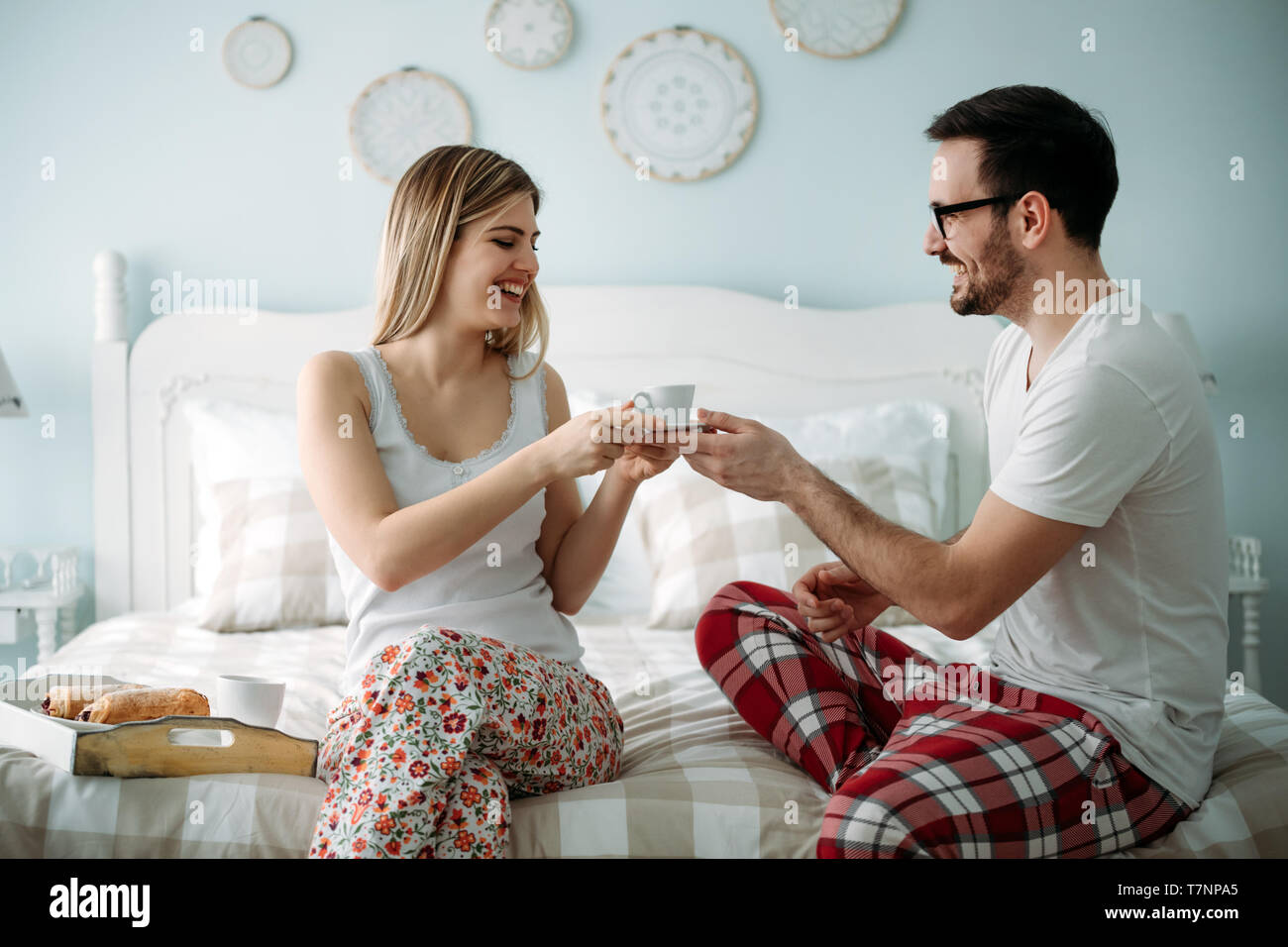 Portrait of young loving couple in