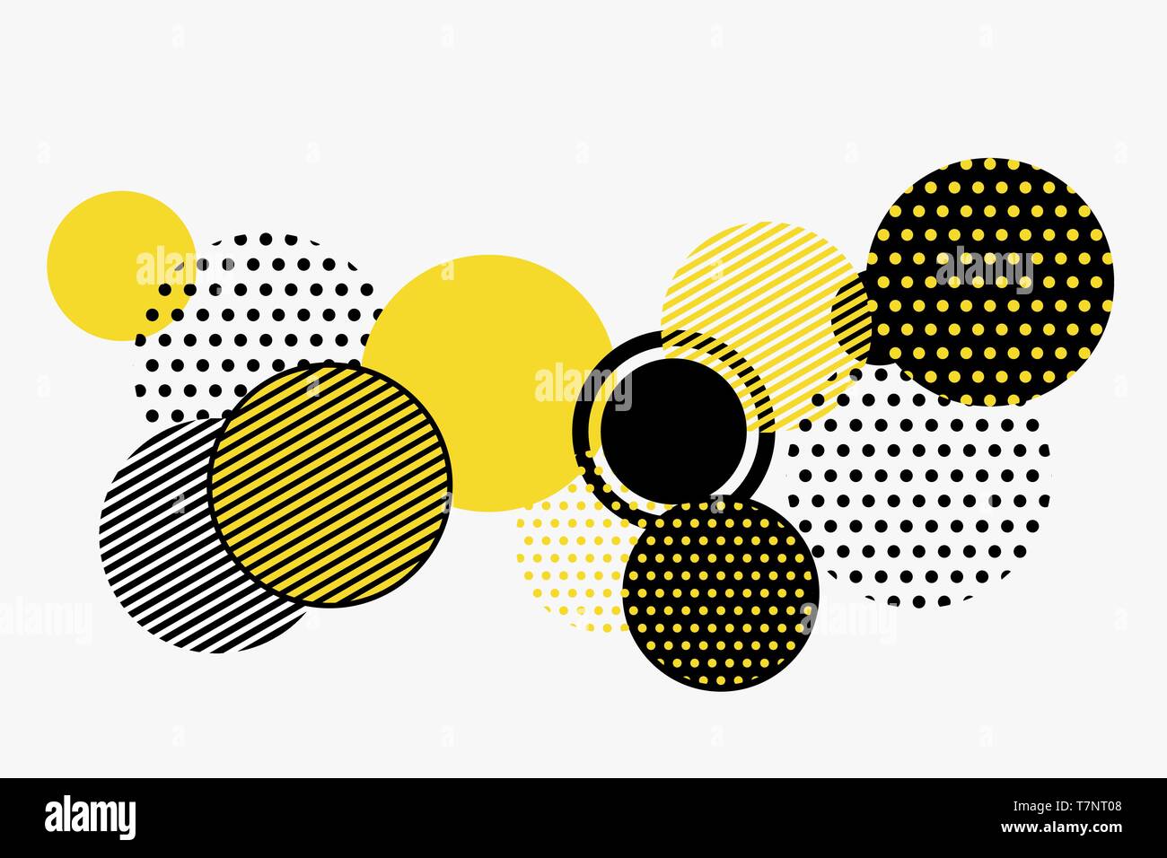 Abstract black and yellow geometric shape pattern vector design. You can use for ad, poster, artwork, trendy design. illustration vector eps10 Stock Vector