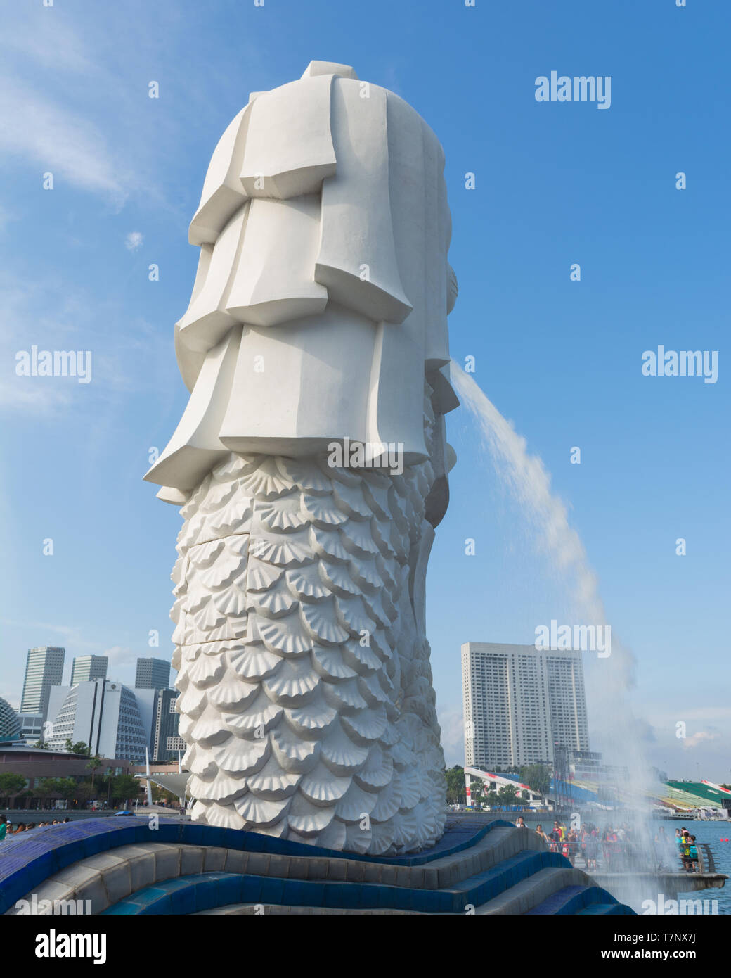 Merlion Statue Singapore Stock Photo