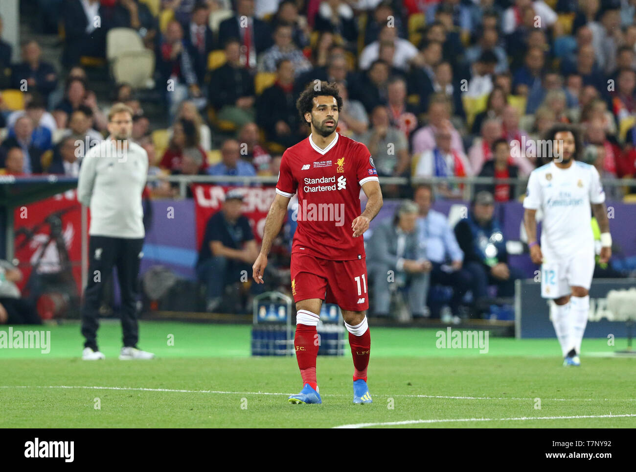 Mohamed Salah Of Liverpool In Action During The Uefa Champions League Final 2018 Game Against Real Madrid Stock Photo Alamy