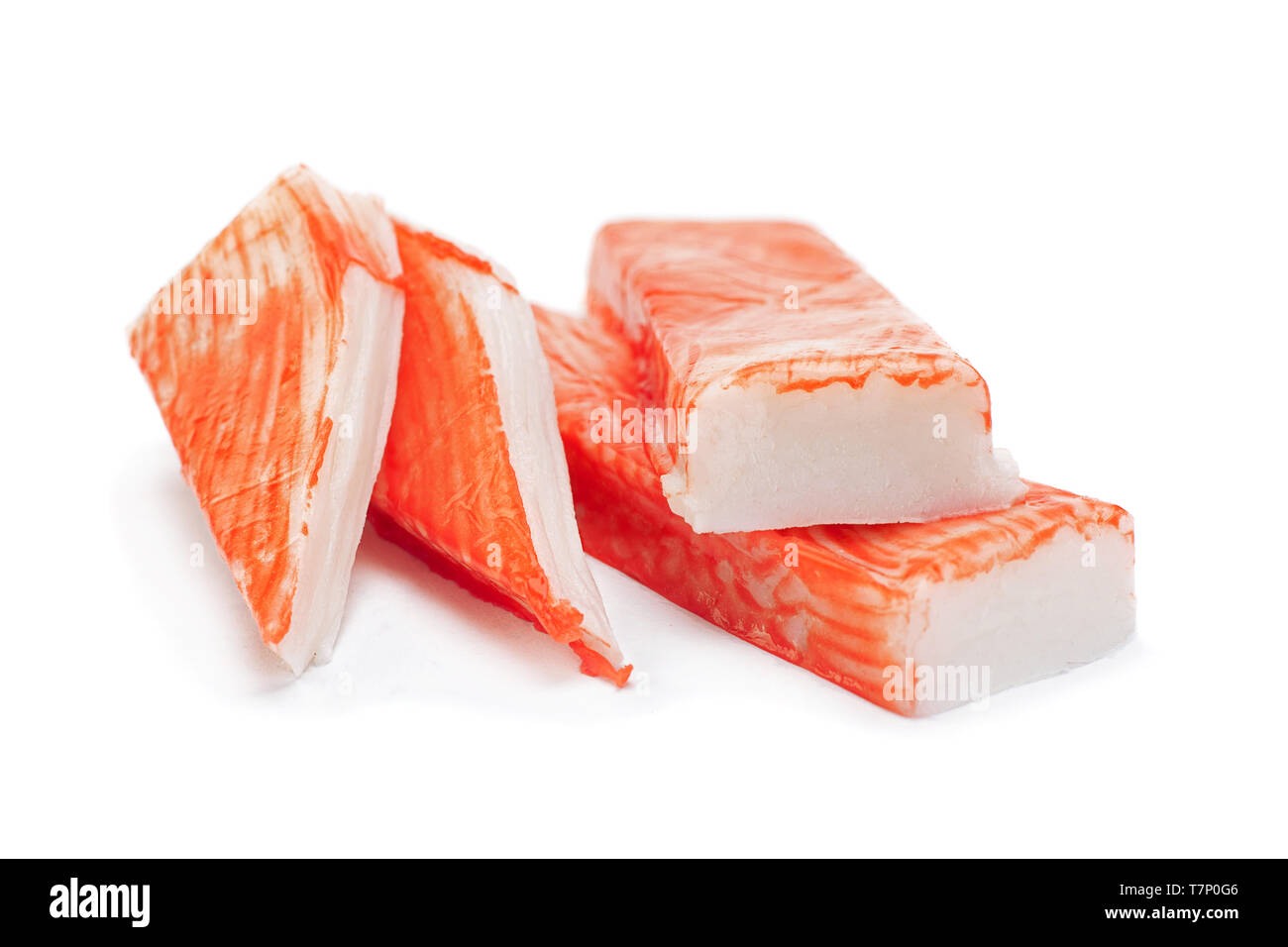 "Snow Crab" surimi stick isolated on white background Stock Photo Alamy