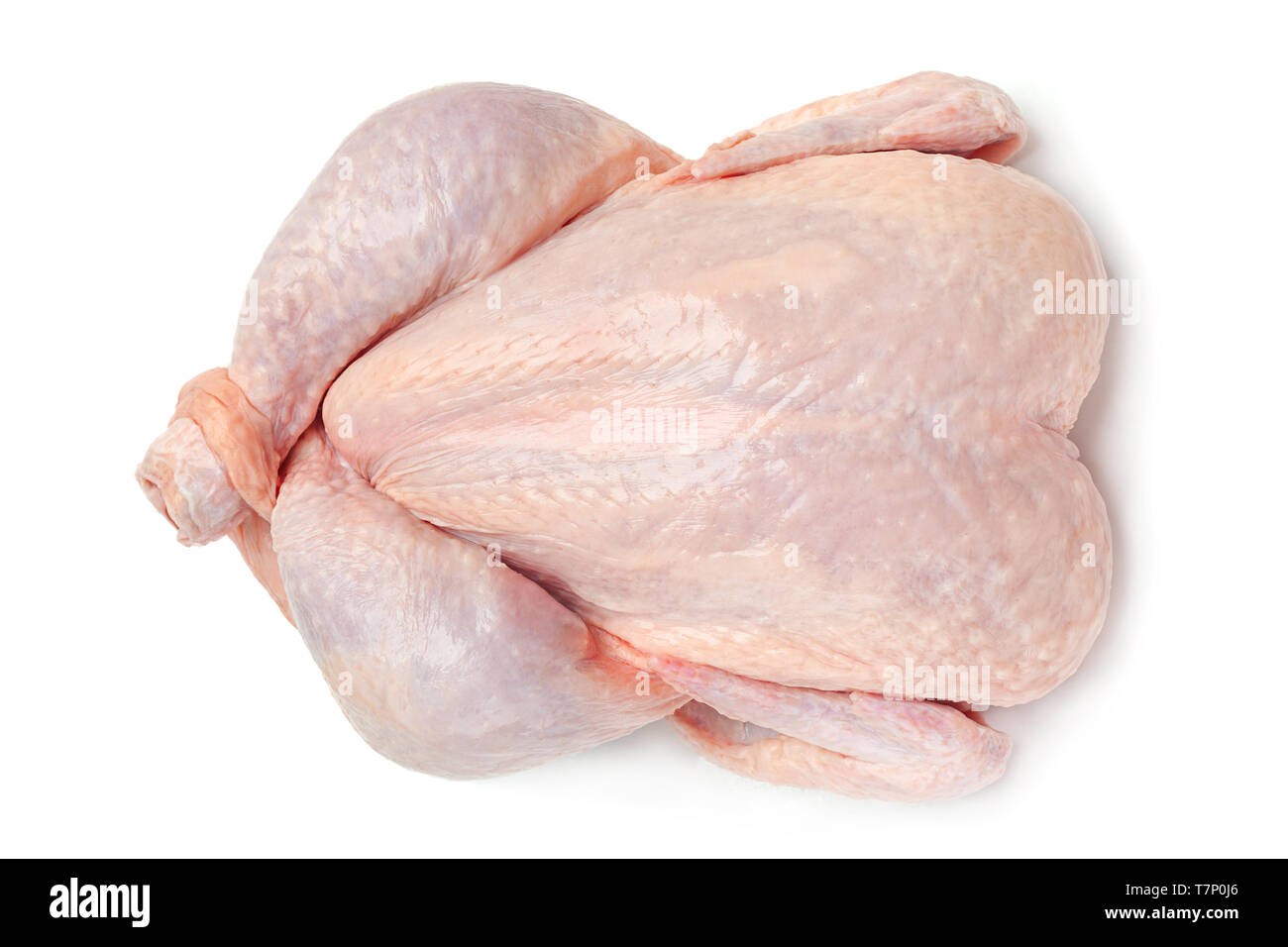 Raw chicken body isolated on white background Stock Photo - Alamy