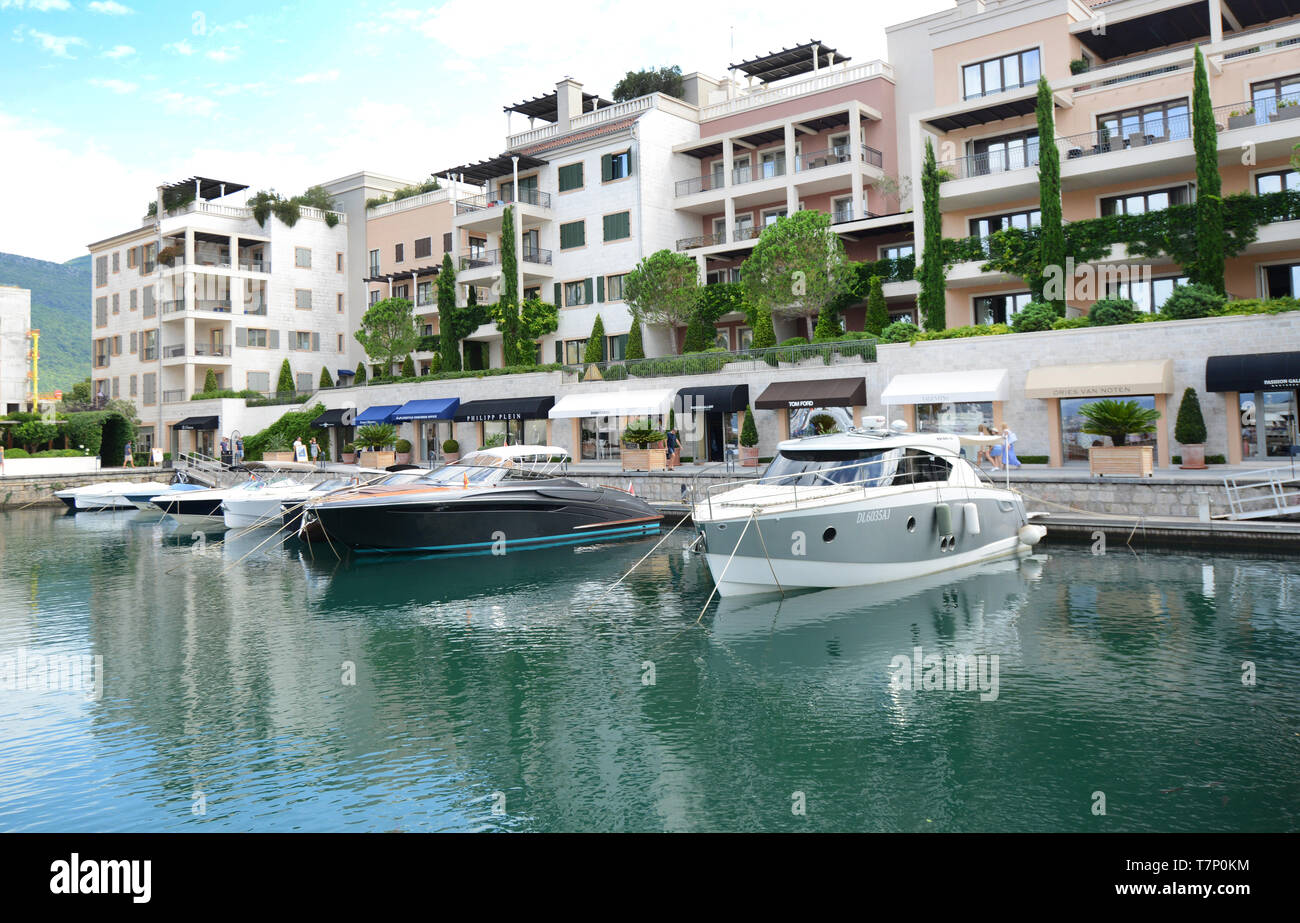 Picture of The Luxury yacht marina with the modern apartment complex of Porto ...