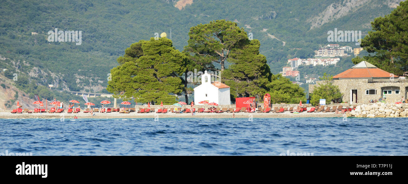 Hawaii Beach On Sveti Nikola Island Near Budva Montenegro