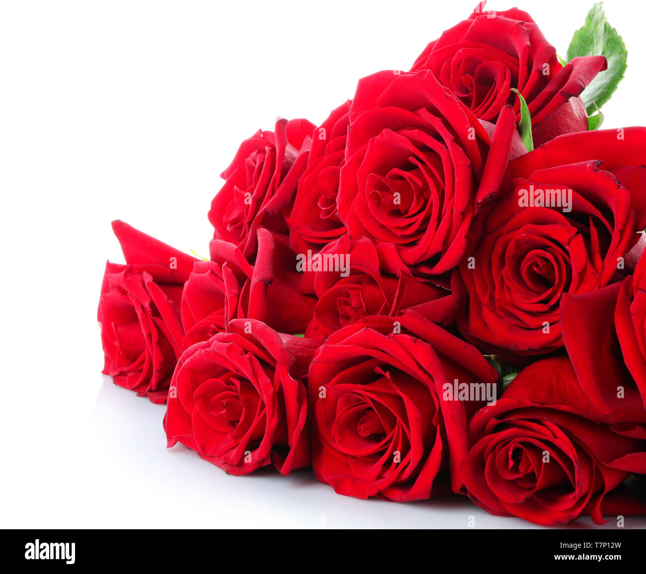 Bouquet of beautiful roses on white background Stock Photo - Alamy
