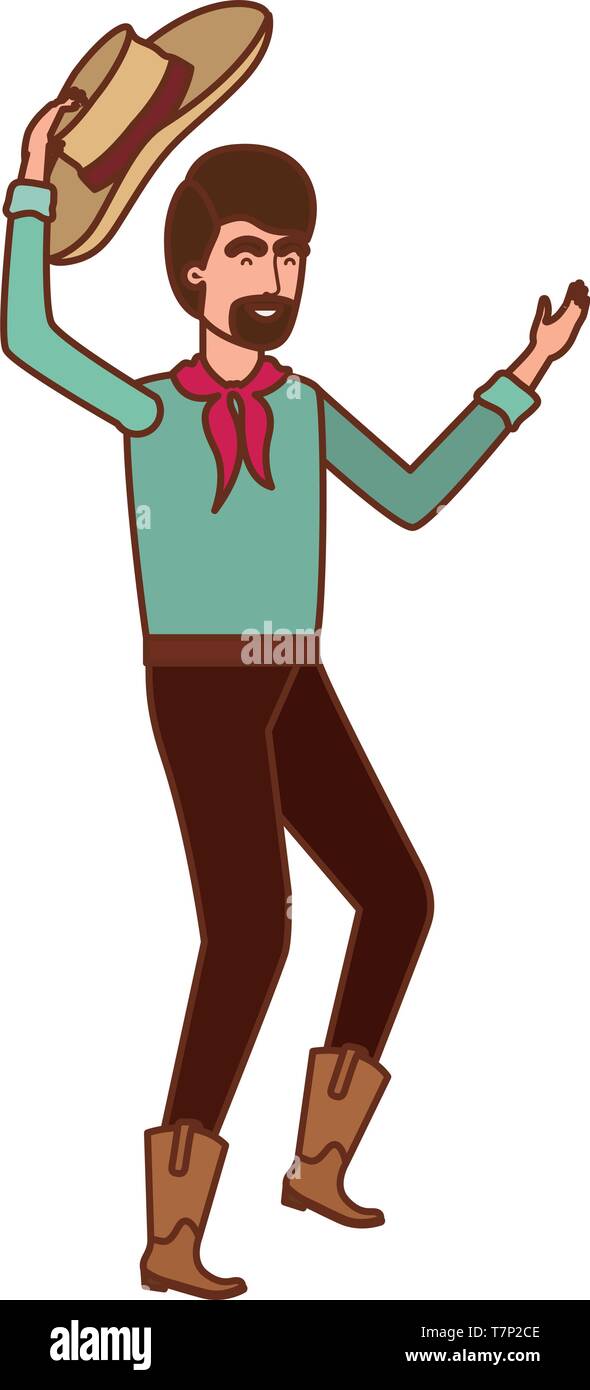 man farmer dancing with straw hat Stock Vector Image & Art - Alamy