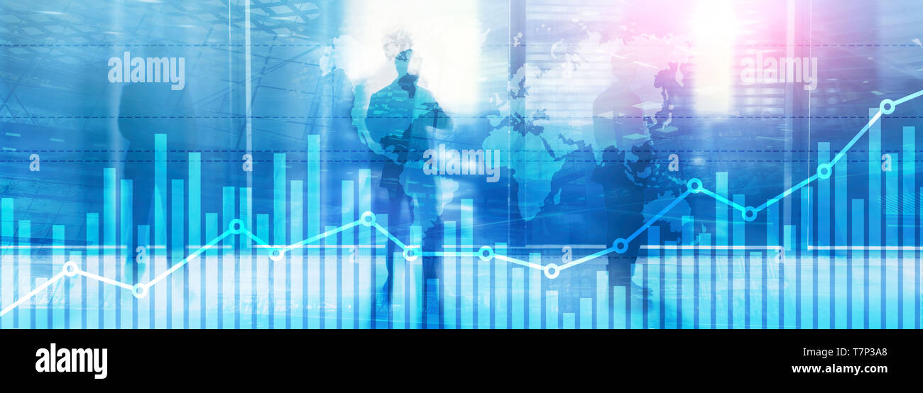 Business Finance Growth Graph Chart Analysing Diagram Trading And - 