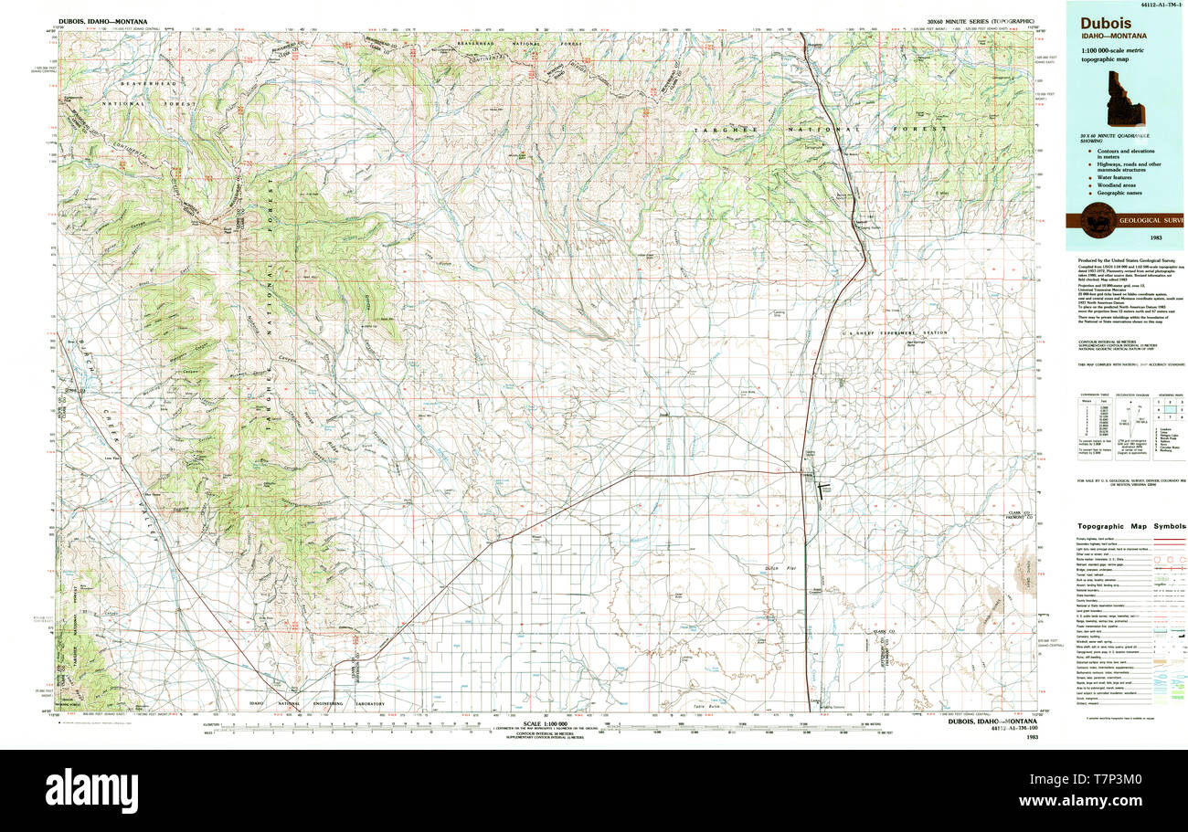 Map of dubois hires stock photography and images Alamy