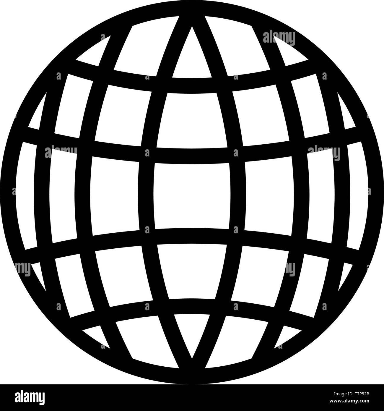 Globe Icon. Black Stencil Design. Vector Illustration Stock Vector Image &  Art - Alamy