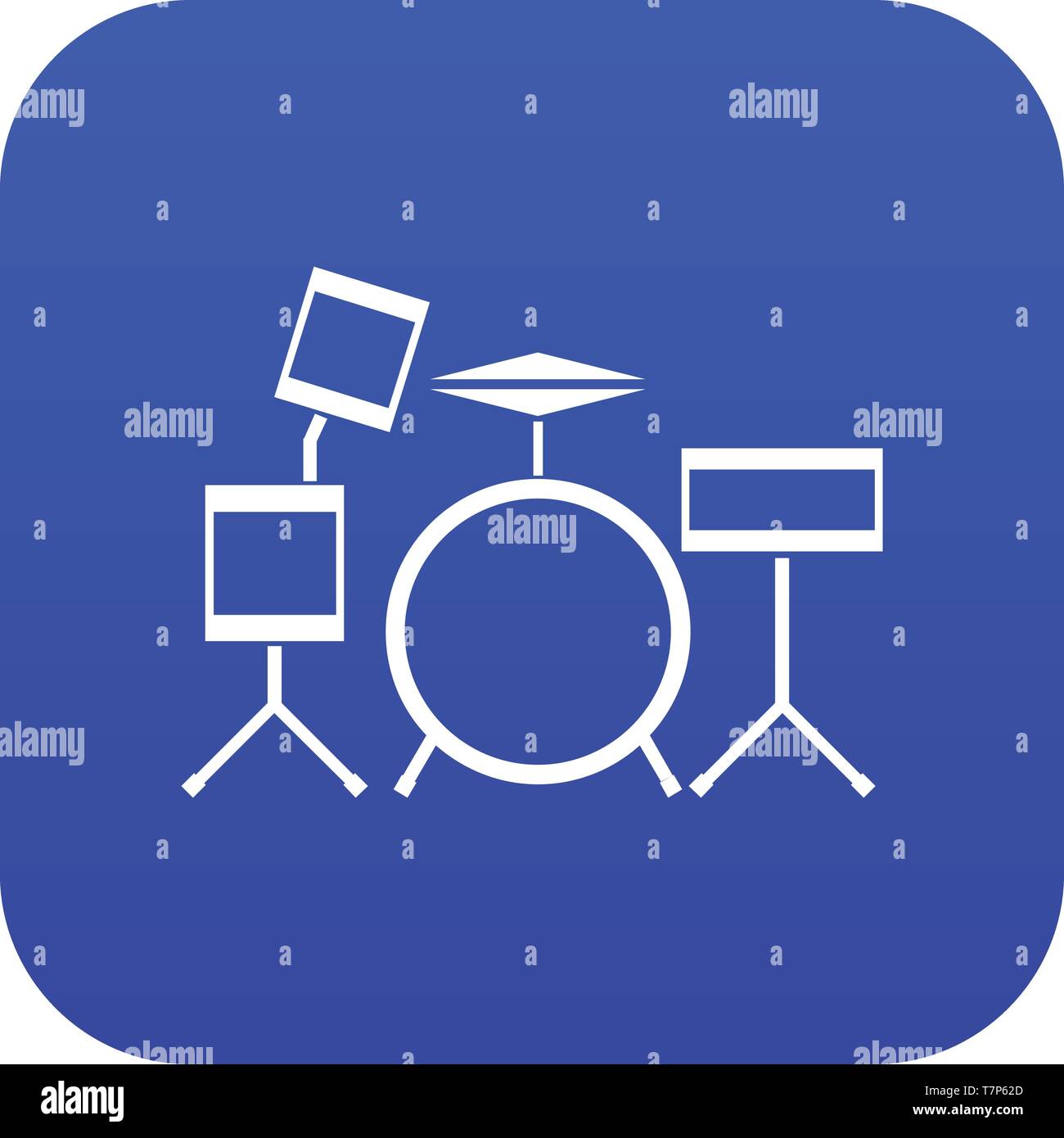 Drum kit icon digital blue Stock Vector Image & Art - Alamy