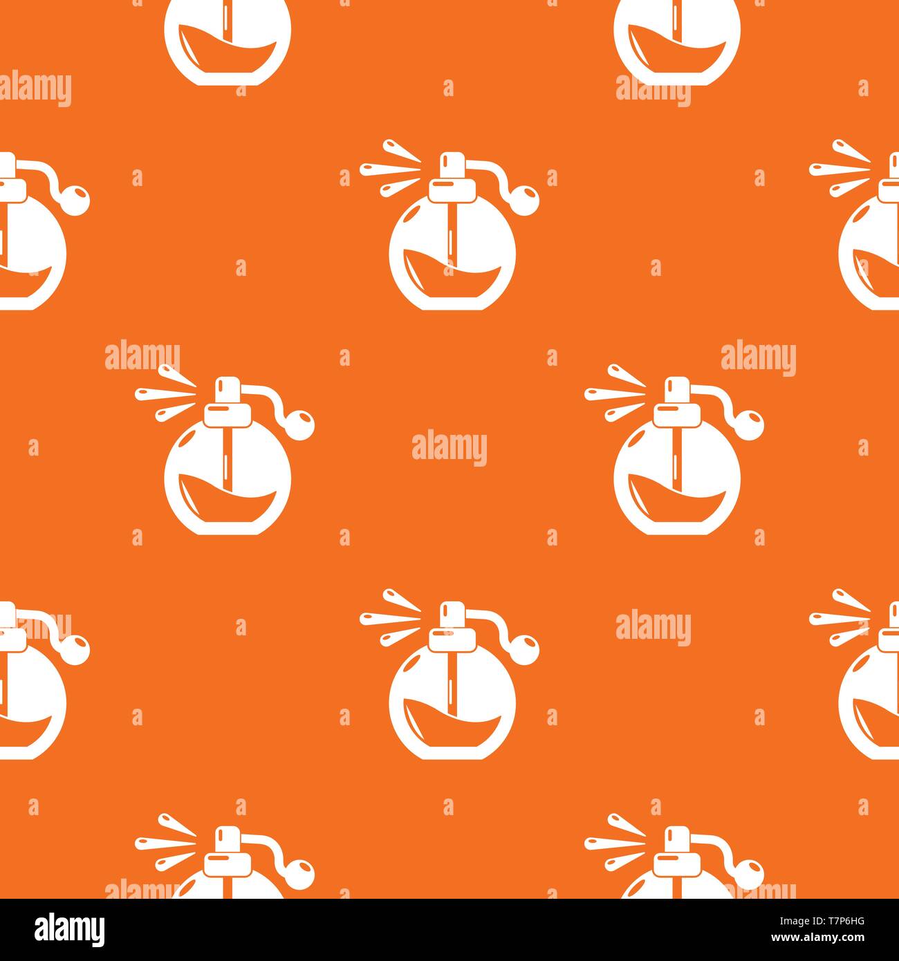 Perfume bottle spray pattern vector orange Stock Vector
