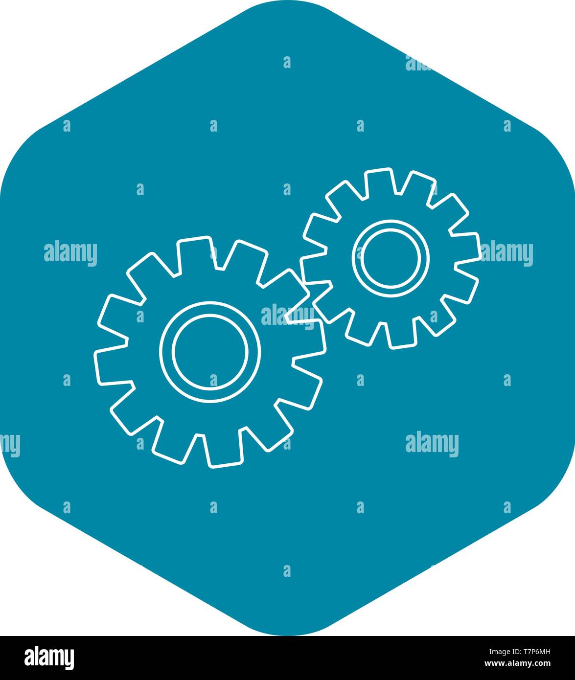 Gears icon logo outline Stock Vector Images - Alamy