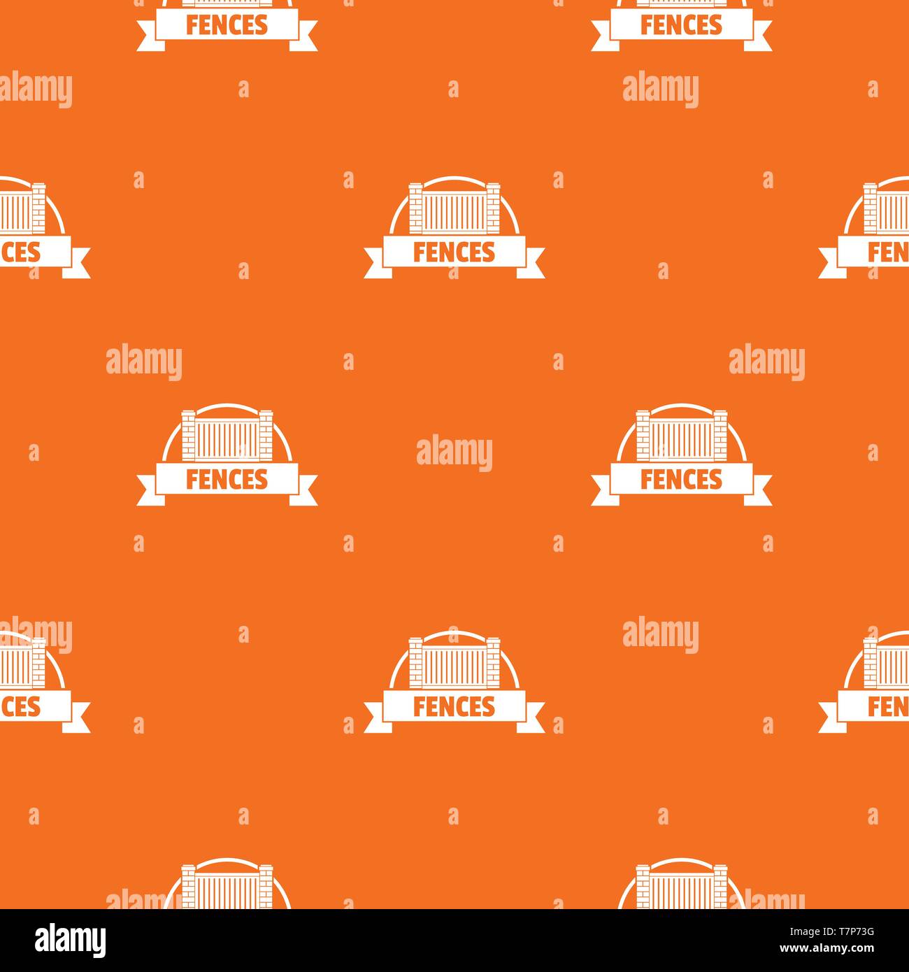 Fence brick pattern vector orange Stock Vector Image & Art - Alamy