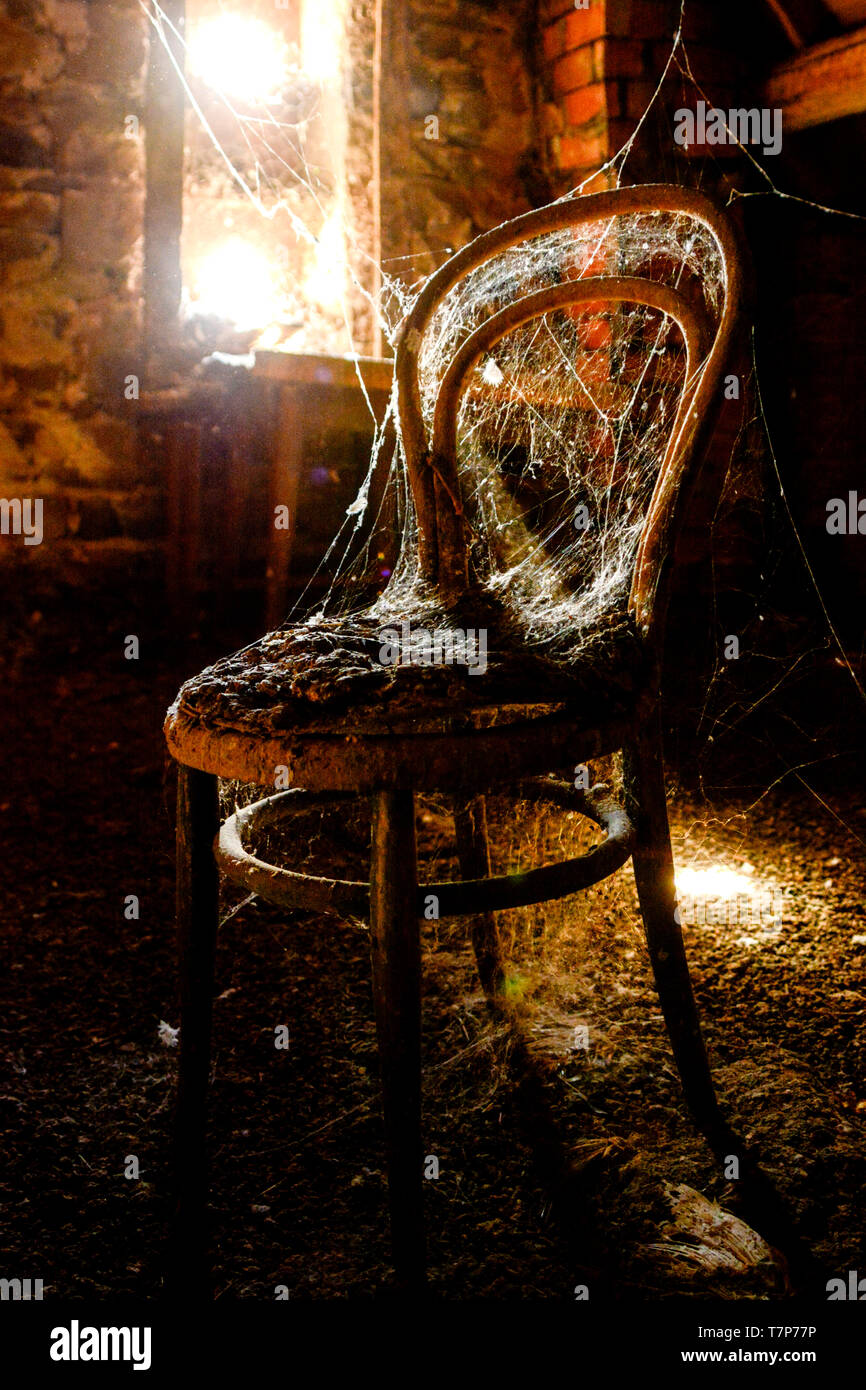 chair cobweb high resolution stock photography and images alamy