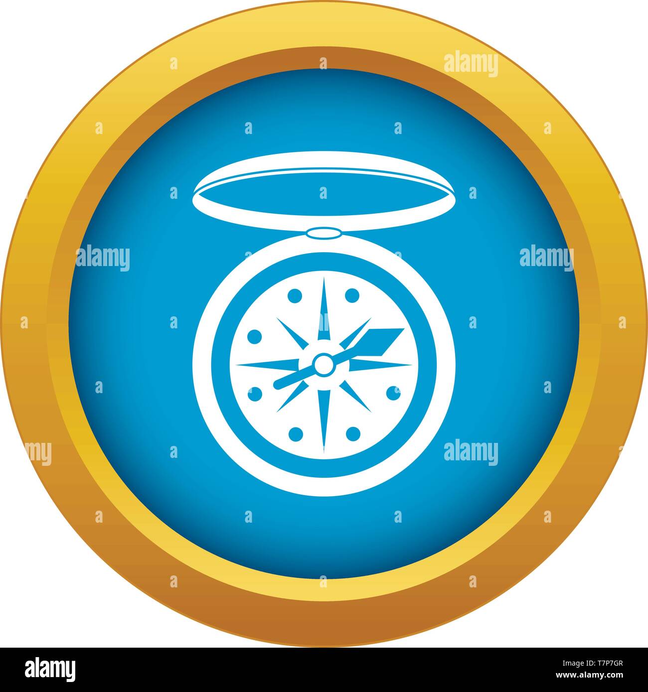 Compass icon blue vector isolated Stock Vector