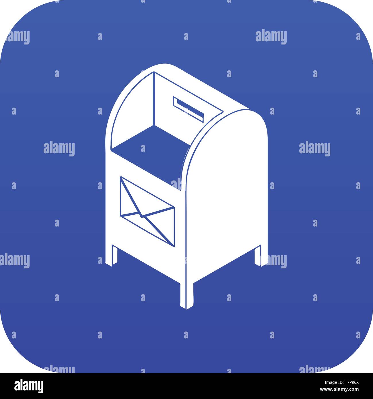 Street postbox icon blue vector Stock Vector Image & Art - Alamy