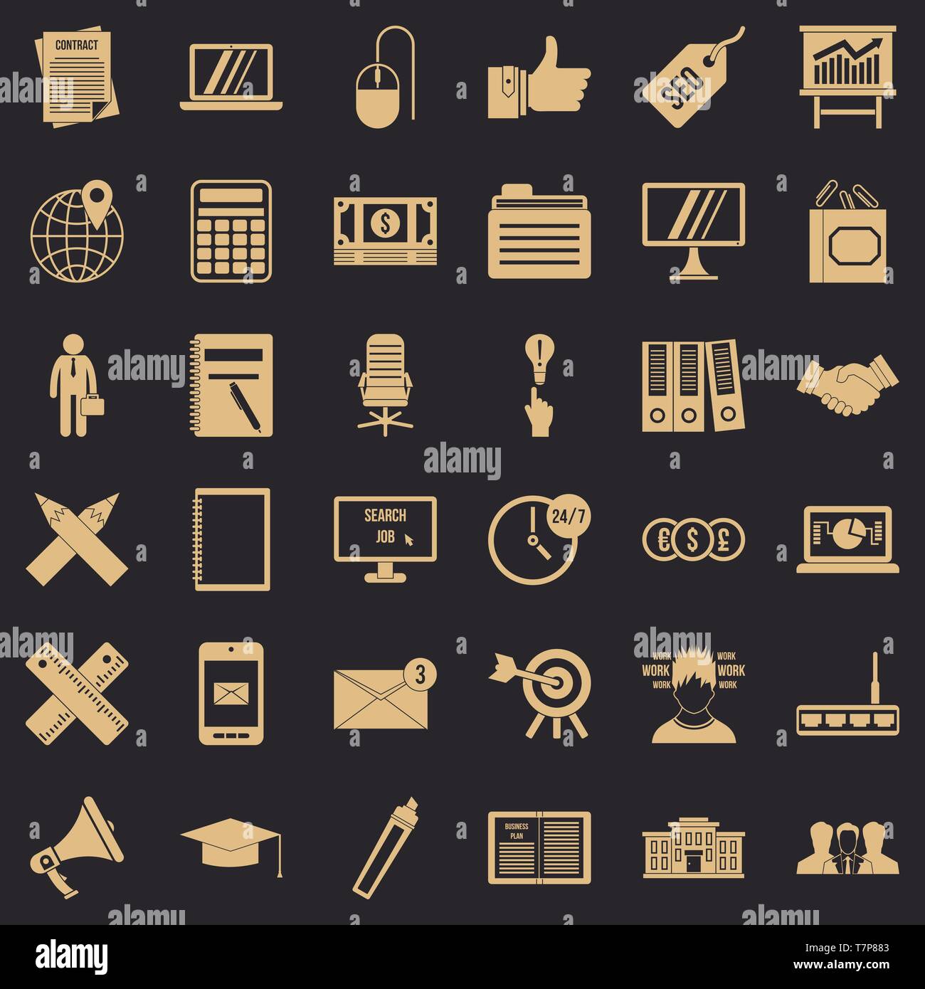 Financial icons set, simle style Stock Vector Image & Art - Alamy