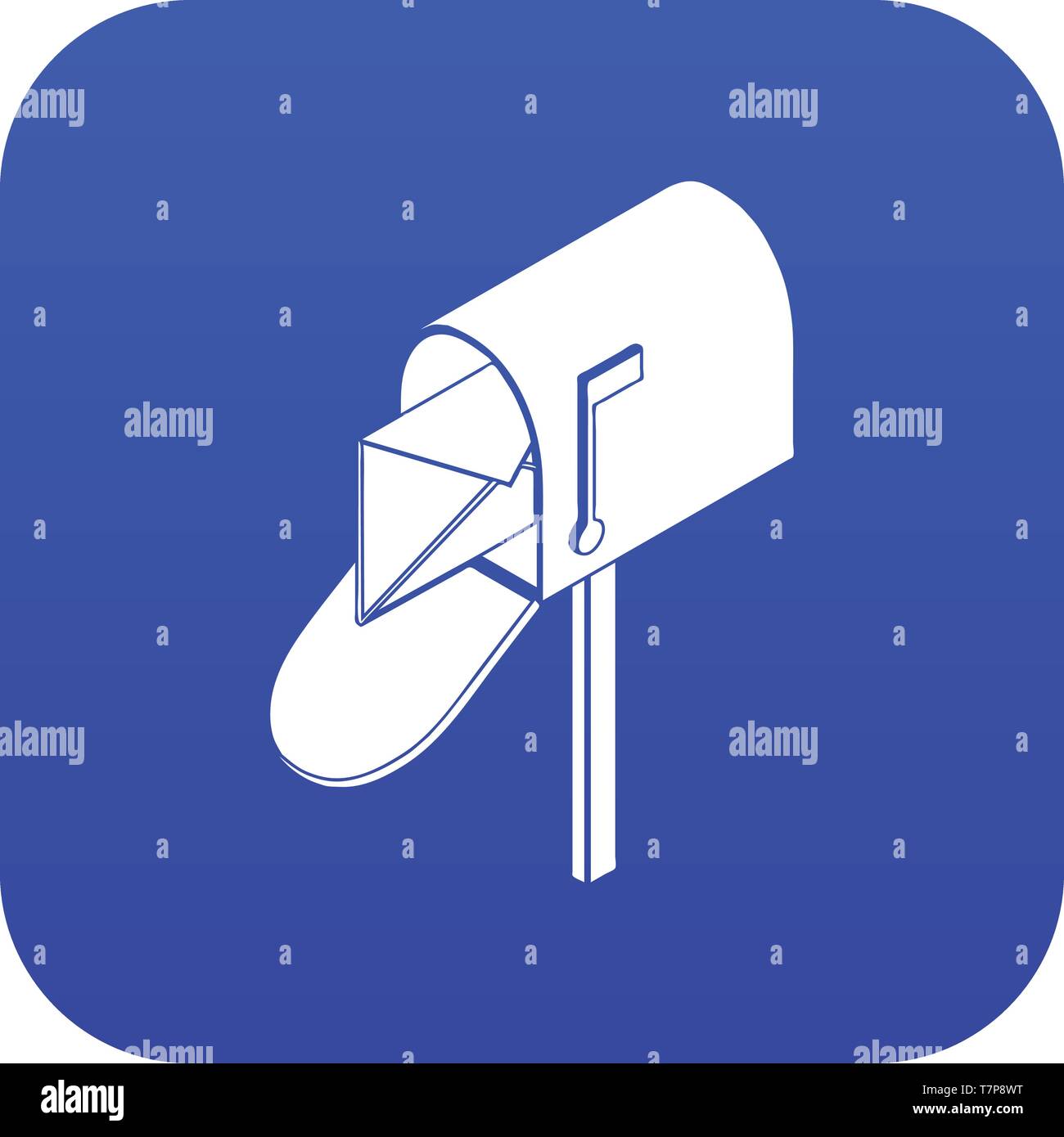 Open house postbox icon blue vector Stock Vector Image & Art - Alamy