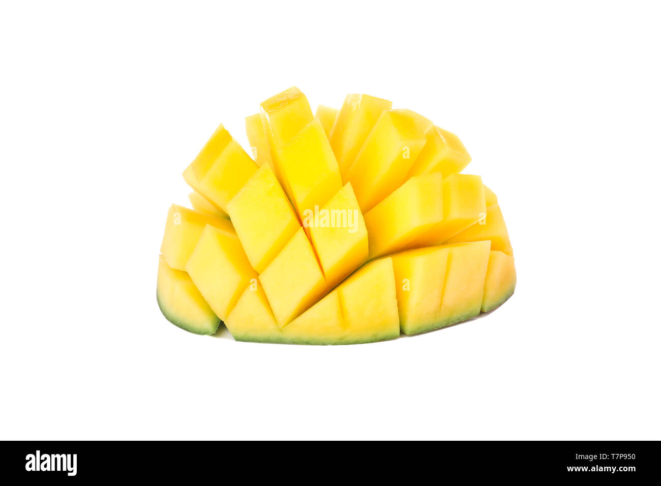 Cut ripe mango isolated on white background, closeup Stock Photo - Alamy