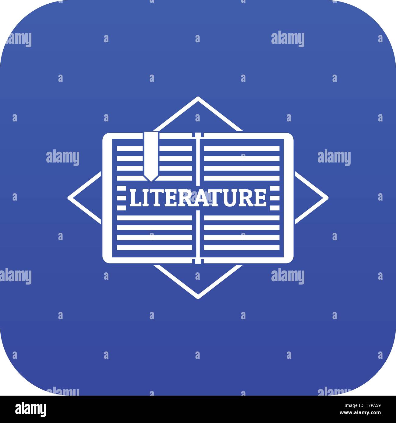Literature icon blue vector Stock Vector Image & Art - Alamy