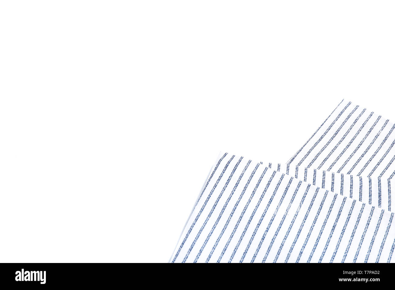 Folded fabric napkin isolated on white background Stock Photo