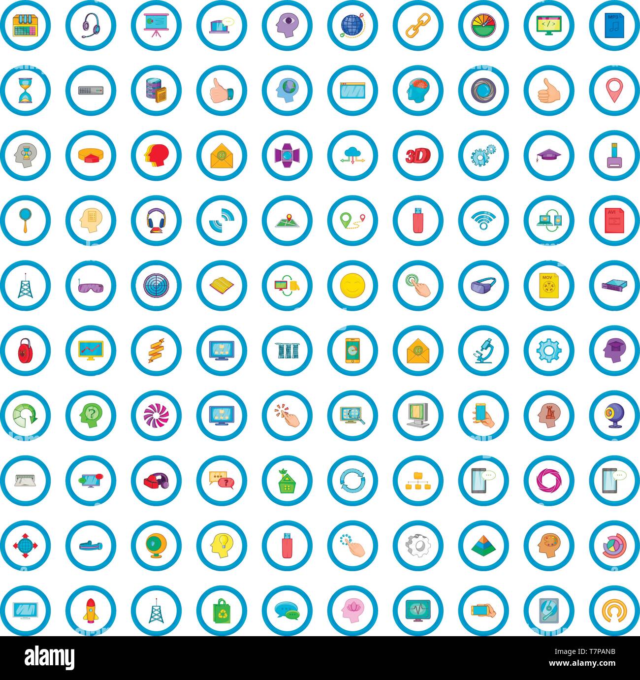 100 website icons set, cartoon style Stock Vector Image & Art - Alamy