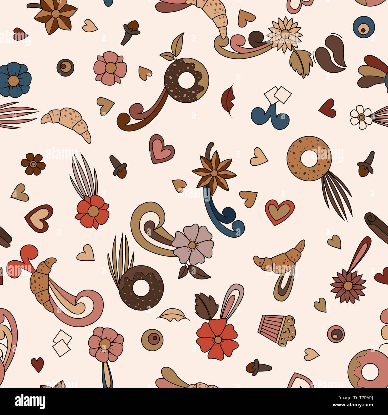 Coffee takeaway design. Seamless pattern background. Vector illustration Stock Vector