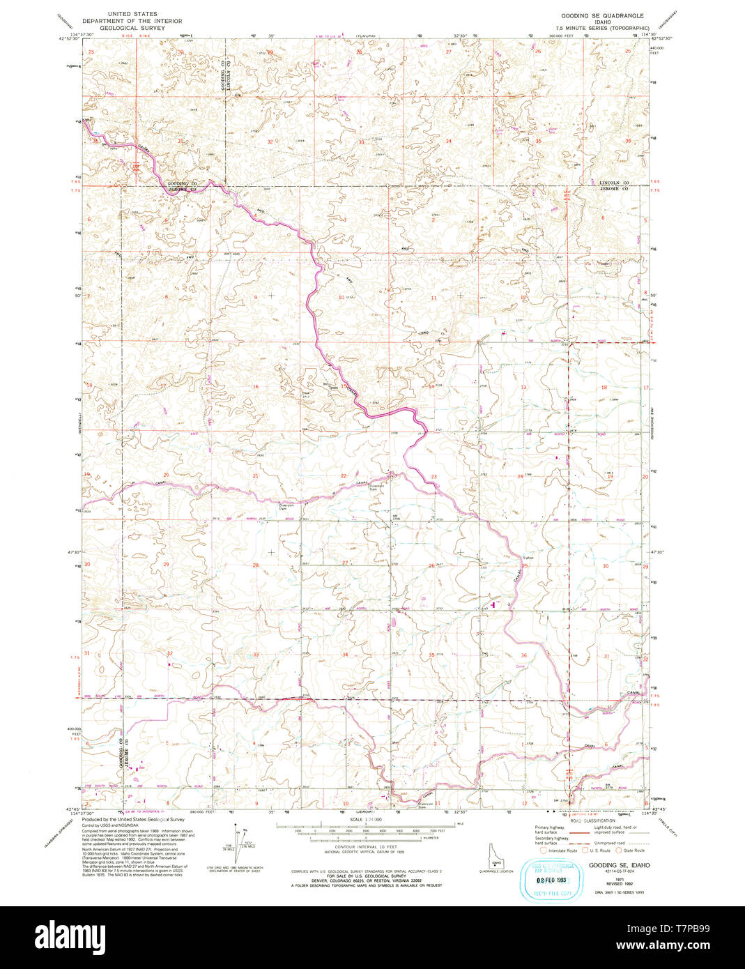 Map of gooding idaho Cut Out Stock Images & Pictures - Alamy