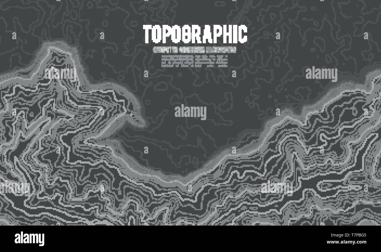 Grey contours vector topography. Geographic mountain topography vector illustration. Topographic pattern texture. Map on land vector terrain Stock Vector