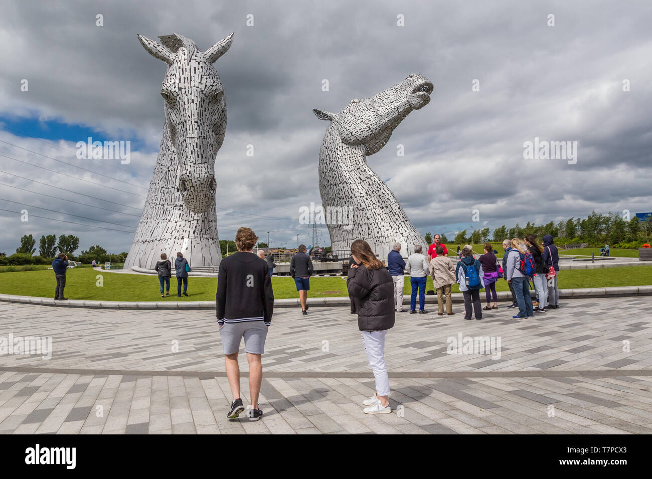 Falkirk, Scotland, 2016, June 27: Kelpies by Andrew Scot. These are the world's largest equine sculptures. Stock Photo