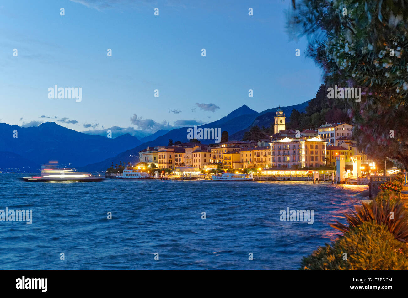 Italy Lombardy Lake Como The Village Of Bellagio Stock - 