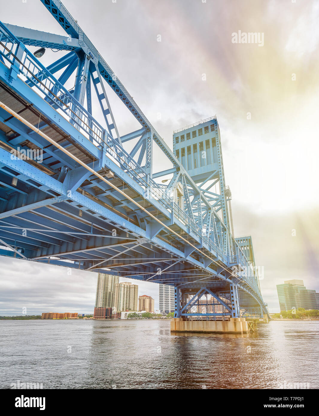 John T. Alsop Jr. Bridge in Jacksonville, FL. It is a bridge crossing the St. Johns River . Stock Photo