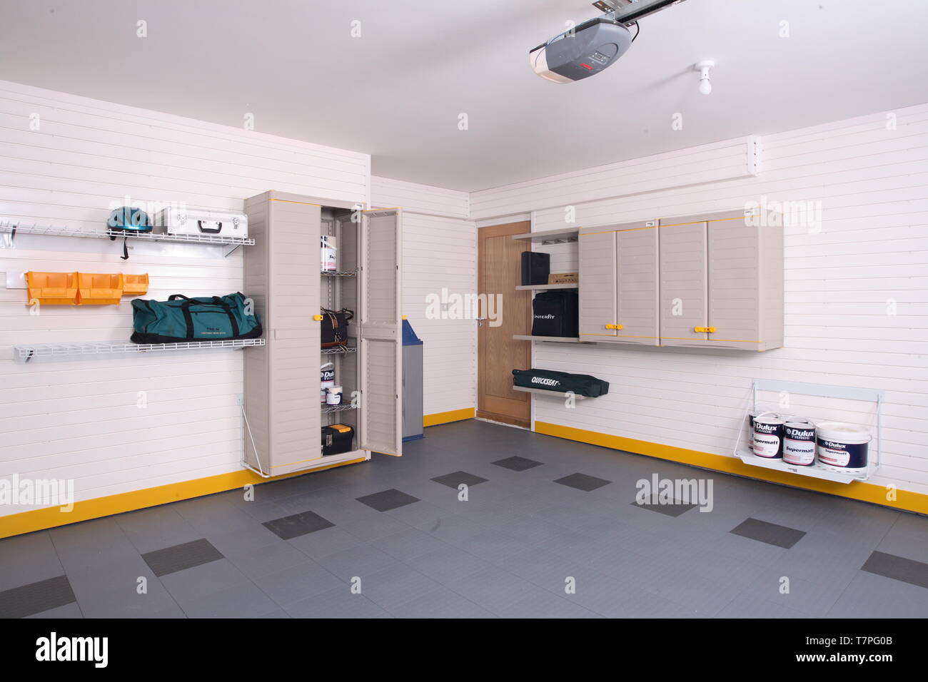 A domestic double garage fitted out with systembased storage