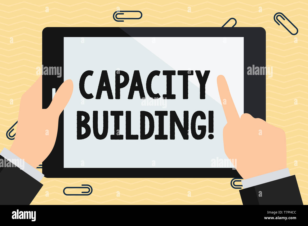 Conceptual hand writing showing Capacity Building. Concept meaning