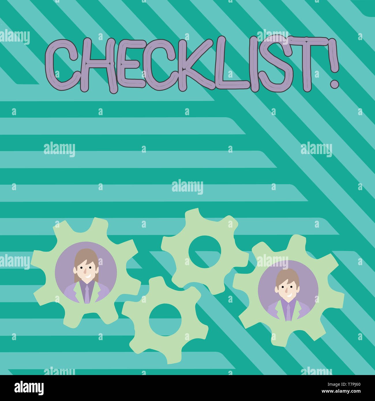 Writing note showing Checklist. Business concept for list items