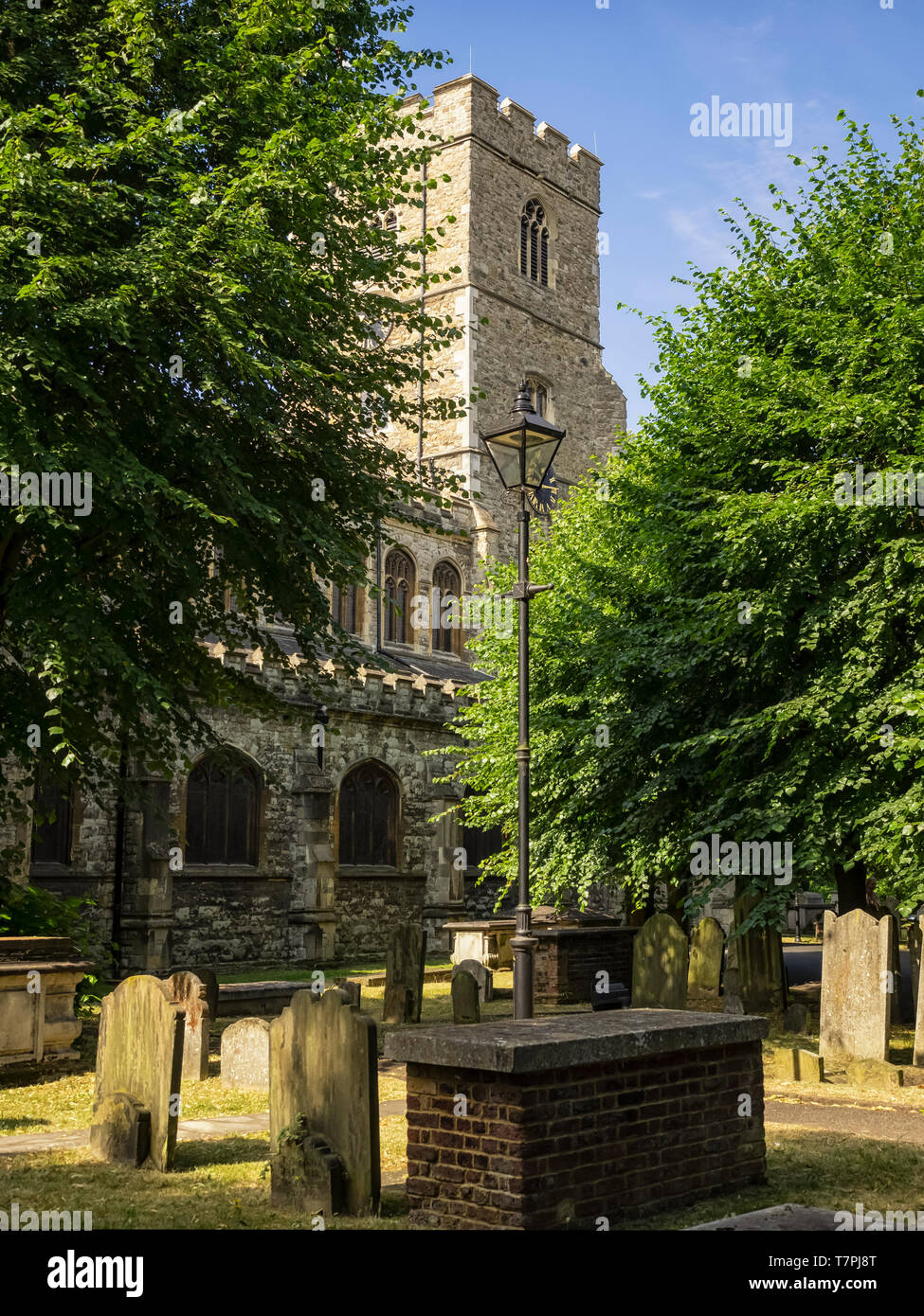 FULHAM, LONDON, UK - JULY 04, 2018:  Exterior view of All Saints Church Stock Photo