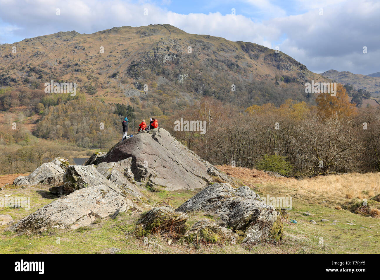 Grasmere to Rydal Water to Ambleside path Stock Photo