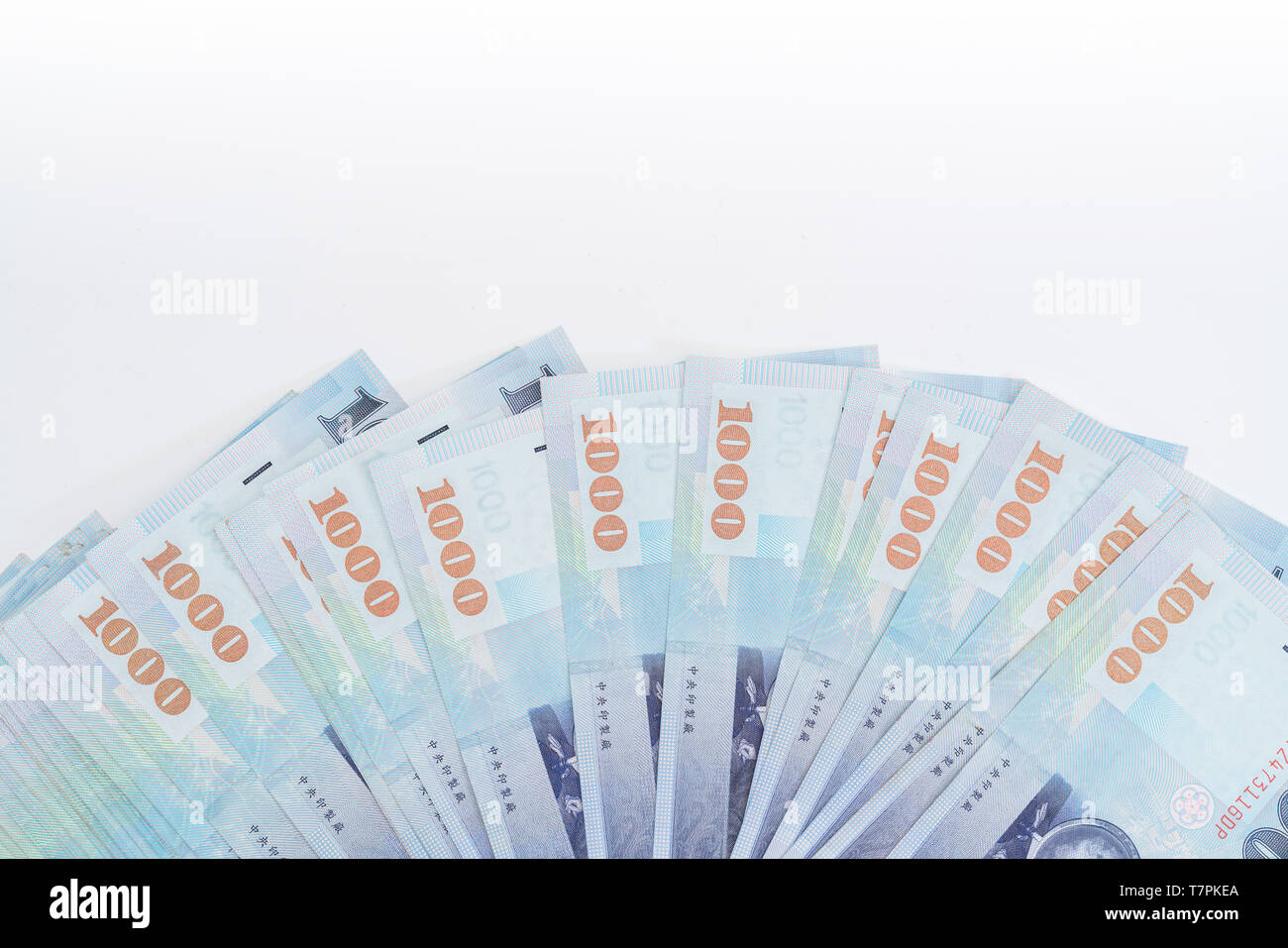 1000 New Taiwan Dollars isolated on white background Stock Photo - Alamy