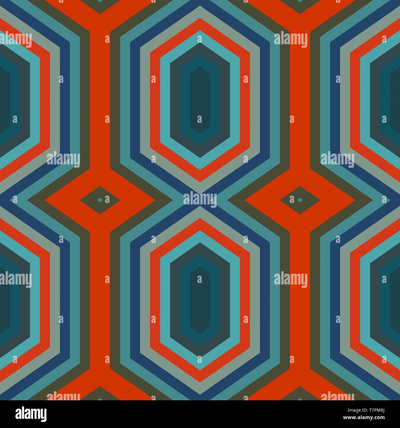 simple modern seamless geometric hexagon style. firebrick, dark slate ...